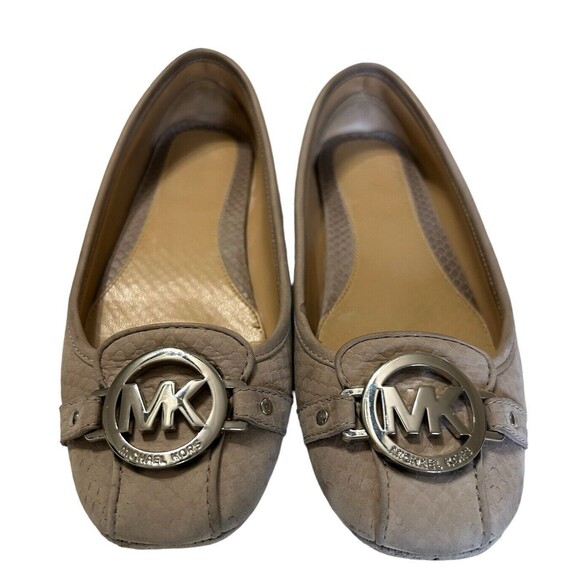 Michael Kors Womens 6.5M Fulton Moc Ballet Flat Suede Leather Gray  Shoes - Picture 4 of 11